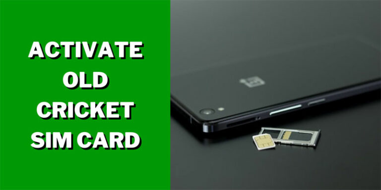 Activate Old Cricket Sim Card